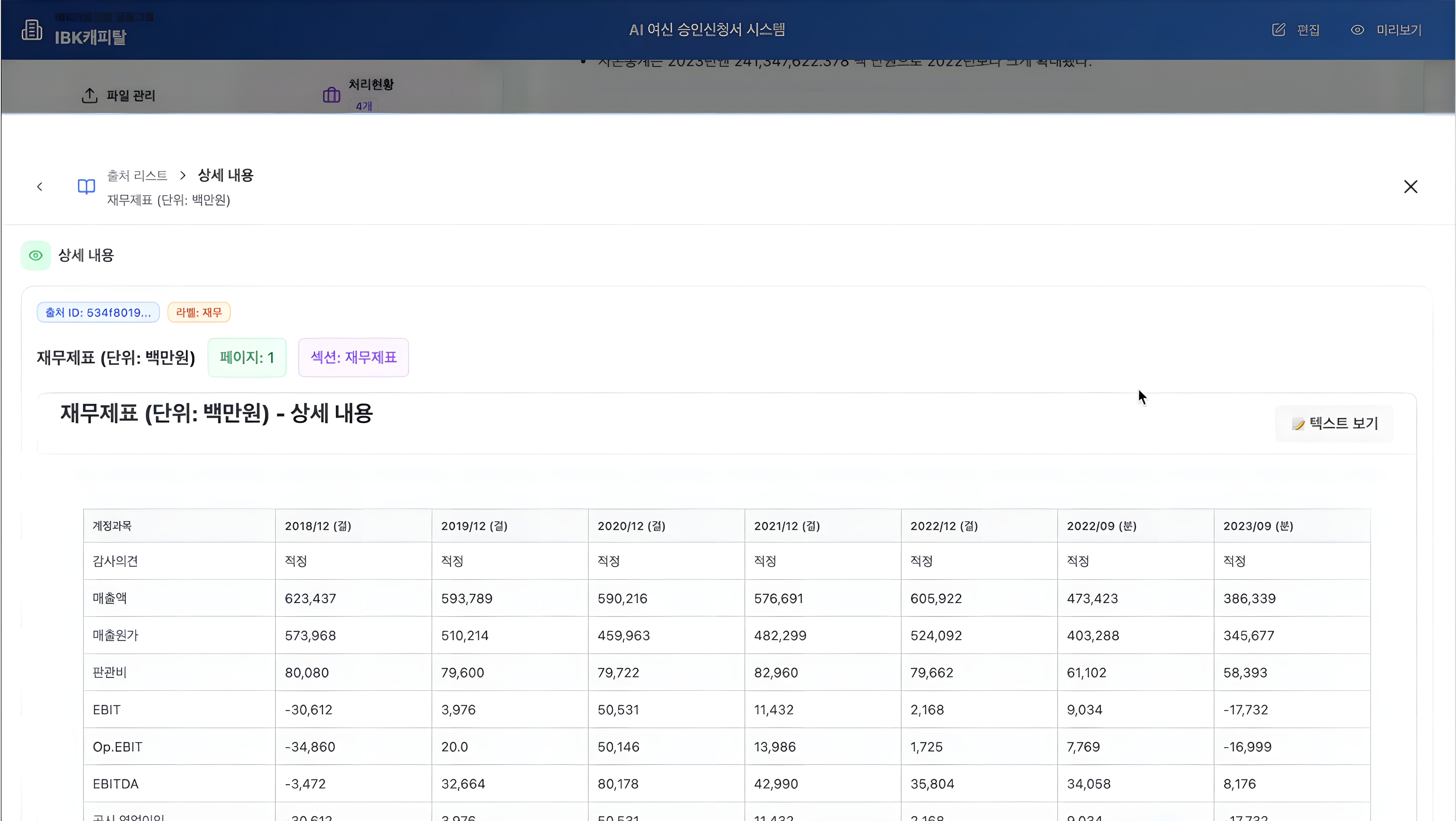 만족도 항목별 결과